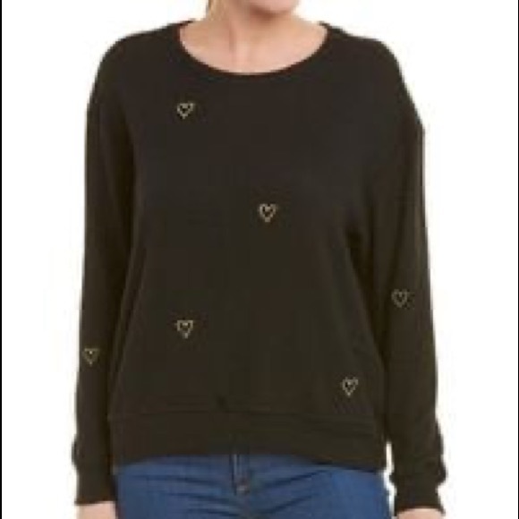 CHRLDR Tops - CHRLDR Lurex Hearts Sweatshirt